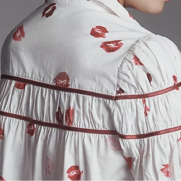 Maeve NWT The Leandra Shirred Yoke Blouse - Picture 6 of 8